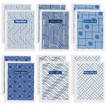 Sinmoe 12 Pcs Mini Photo Album Bulk 4 x 6 Inch Small Picture Album Book for Photos with Removable Decorative Inserts Flexible Cover Album Post Card Album Holder(Blue Color,Modern Style)