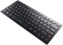 CHERRY KW 9200 Mini Compact Multi-Device Keyboard for up to 4 Devices, EU Layout (QWERTY), Bluetooth, 2.4GHz or Cable, Rechargeable, Black