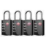 KANAbee 4 Digit TSA Lock for Luggage Us Approved Password Number Locks for Luggage Bag Travelling Security(Multicolored, Pack of 4)