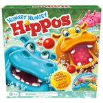 Hungry Hungry Hippos Game for Preschoolers | with Instant Marble Relaunch, Easy Set-Up & Storage| Ages 4 and Up | for 2 to 4 Players | Kids Games (English & French)