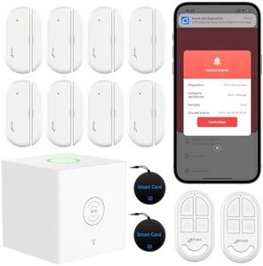 CPVAN Allarme Casa Senza Fili (2.4GHz WiFi), Sistemi di Allarme Domestico, fai da te Antifurto Casa Wireless con Avvisi APP, 13 pezzi-Kit, Funziona con Alexa
