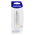 Manicare Triple X Tip Tweezer, Gold