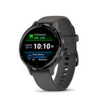 Garmin Venu 3S, AMOLED GPS smaller sized Smartwatch, All-day Advanced Health and Fitness Features, Voice Functionality, Music Storage, Wellness Smartwatch with up to 10 days battery life, Pebble Grey