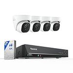 Reolink 4K PoE CCTV Camera Systems 8CH with 2TB HDD NVR and 4 X 8MP Home Security IP Cameras with Person/Vehicle Detection for 24/7 Recording Night Vision, RLK8-800D4