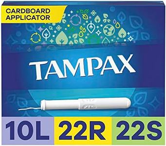 Tampax Tampons Multipack, Lite/Regular/Super Absorbency, Cardboard Applicator, Leakgaurd Skirt, Unscented, 54 Count