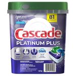 Cascade Platinum Plus Dishwasher Pod, Dish Detergent ActionPacs Dish Pods, Fresh, 81 Count