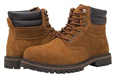 KINGSHOW Men's 1801 Work Boots (13 M US Men's, Brown)