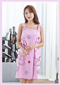 MORADO® Microfiber Bathrobe/Bath Towel/Magic Towel/Beach Dress/Beach and Spa Bathrobe for Girls & Women 300 GSM - (Pack of 1,Purple)