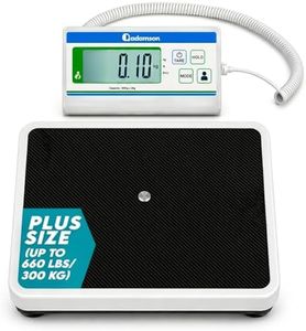 Adamson Extra Wide Medical Scale – 660 lb / 300 kg Large Digital Platform Scale for Body Weight – Bariatric Scale for Home, Clinic & Hospital – Dual Power USB or 3×AA – 10 g Accuracy - LB/KG/Oz