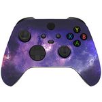 eXtremeRate Custom Shell for Xbox Series X & S Controller - Revitalize Your Controller - Nebula Galaxy Replacement Cover Front Housing Cover for Xbox Core Controller Wireless [Control NOT Included]