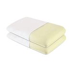 The White Willow Pillow Set of 2 Orthopedic Memory Foam Standard Size Neck & Back Support Bed Pillow for Sleeping (22" L x 14" W x 5" H Inches)- Off White