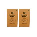 Makaibari Apoorva Organic Darjeeling Black Leaf 25 Tea Bags, 50 Grams | 100% Organic Tea | Premium Darjeeling Whole Long Leaf Black Tea (Pack of 2) (25 Tea Bags Each)