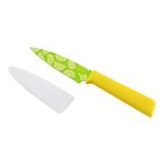 Kuhn Rikon Funky Fruit Citrus Colori+ Non-Stick Straight Paring Knife with Safety Sheath, Stainless Steel, 19 cm,