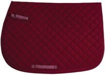 Dura-Tech All-Purpose Saddle Pads for Horses | Schooling Saddle Pad Square Cut | Equines Horse Saddle Pads | Polyester Fabric Blend | 23" Spine and 18" Drop Length | Color Burgundy