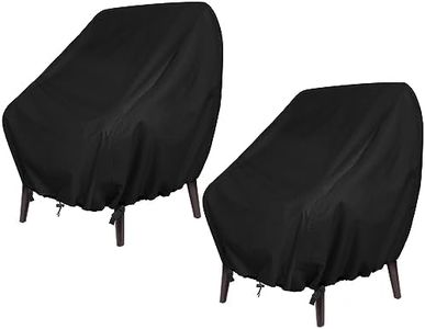 GARPROVM Fundas impermeables para sillas de jardín, paquete de 2, fundas para sillas de exterior, impermeables, resistentes de tela Oxford 420D, fundas para sillas de patio con correa de hebilla para