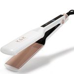 K&K Extra Wide Flat Iron Hair Straightener, Professional 57 mm Hair Straighteners for Therapy Keratin, 3D Floating Ceramic Tourmaline Coating Plate Irons for Thick Hair, Damage and Frizz Free