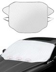 Starlife Car Windscreen Cover, Magnetic Windscreen Cover Frost Protector for Winter Ice Snow UV Dust Leaves, Ultra-thick Car Windshield Cover for Most Cars SUV Vehicles Trucks (Large Size)