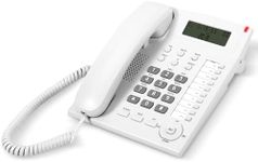 Corded Phone with Caller ID, Landline Phones for Home & Office Featuring 10 one-touch speed dial buttons, Speakerphone, Mute Redial Function, Can Be Used as a Desk/Wall Phone, Adjustable Ringer Volume