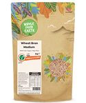 Wholefood Earth Wheat Bran Medium 1 kg | GMO Free | High Fibre