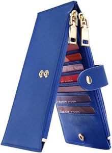 Travelambo RFID Wallet Women Large Size Bifold Multi Card Wallet Case with Zipper Pocke Credit Card Holder for Women