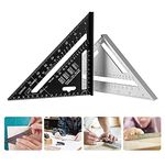 Waafy Double Side Scale Triangle Measurement Hand Tool | Double Side Scale Aluminium Alloy Metric Inch Triangle Measurement Hand Tool Speed Square Square Layout Tool