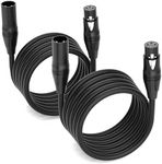 Cableet XLR Microphone Cable 20 ft 2 Pack, XLR Male to Female Cables, XLR Output Extension Mic Cables 20 feet, 3-Pin Highly Shielded XLR Patch Cable for Recording Studio, Mixer, Radio, DMX Stage Light