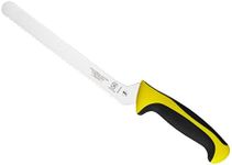 Mercer Culinary Millennia 8-Inch Offset Wavy Edge Bread/Sandwich Knife, Yellow