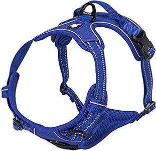 TRUE LOVE Réfléchissant Harnais De Chien Réglable Décourager Tirer Pet Gilet Durable en Nylon De Voiture TLH5651 (Bleu Royal, M)