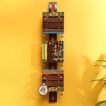 ExclusiveLane 'Madhubani Handpainted' Wooden Key Holder for Home Décor Stylish (6 Hooks, Teak & Sheesham Wood) | Home Decorative Keychain Holder Key Hanger for Wall Décor Key Stand Key Holder for Wall