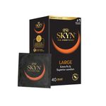 SKYN Large Condoms Pack of 40 / Skynfeel Latex Free Condoms for Men, Extra Large Condoms, XL Condoms, Thin Condoms, Smooth Straight Shape, 56mm Wide