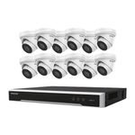 Hik EKI-K164T412 Value Express 13-Piece Kit, 1 ERI-K216-P16 16-Channel NVR, (12) ECI-T24F2 4MP Cameras, 2.8 mm Lens