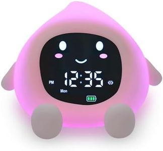 Digital Sunrise Alarm Clock with White Noise Machine – Color-Changing Sleep Trainer, Soothing Sounds, and Portable Night Light for All Ages