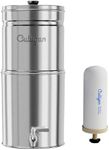 Culligan with MaxClear Technology 3 Gallon Gravity Water Filter System, Polished Countertop Ceramic Water Filter NSF/ANSI Certified to Reduce Lead, Microplastics & Total PFAS, with 1 Filter