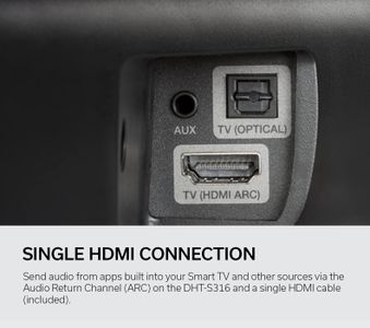 Denon DHT-S316 Soundbar with Wireless Subwoofer – Home Theater Audio