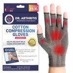 Doctor Developed Compression Gloves / Arthritis Gloves for Women & Men -Listed Class 1 Medical Device: Doctor Handbook Included- Useful for Carpal tunnel relief, Arthritis, Typing, Raynauds, RSI (S)