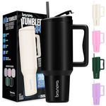 BRANOVA Euforia 40 Oz Tumbler with Handle and Straw Lid - 100% Leak Proof Tumbler, Reusable Stainless Steel Water Bottle, Cupholder Friendly Travel & Coffee Mug - Insulated Tumbler with Straw and Lid