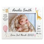 Red Ocean Personalised Baby Gift Photo Frame Birth Details Nursery Decor Baby Girl Gifts Keepsake Newborn Gifts New Mummy and Daddy Gift