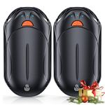 OUTJUT Hand Warmer Rechargeable 2-Pack, 6000mAh Electric Hand Warmer, 3 Heat Settings, Up to 20Hrs, Ultra Thin Portable Pocket Hand Warmer for Outdoor Sports, Winter for Men Women Reno Patients