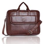 Bagneeds® Mens and Women Synthetic Leather Casual Travel/Office Laptop Messenger Bag (Brownn)