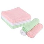 6 Pack Flannel Face Cloth, 12 x 12 Inch Soft Bamboo Face Cloth Face Towels Reusable Facial Clean Cloth Baby Wash Cloth for Women Kids Adult Spa Sport Beauty Routine