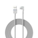 Portronics Konnect L Fast Charging 3A Type-C Cable 2 Meter with Charge & Sync Function for All Type-C Devices (White)