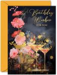 Beautiful Gold Birthday Cards for W