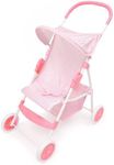 Badger Basket Folding Doll Umbrella Stroller (fits 18 inch Dolls) - Pink Gingham