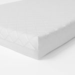 Starlight Babies Eco Fibre Cot Bed Mattress with Water Resistant Removable Cover, White. (140 x 70 x 10 cm)