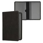 kwmobile Registration and Insurance Holder - Car Document Holder for Vehicle Documents and Cards - Synthetic Suede - Black