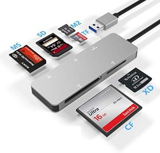 XD Card Reader, USB 3.0 (5Gps) High Speed TF/SD/MS/M2/XD/CF Memory Card Reader for Camera, Aluminum USB 3.0 XD Picture Card Reader