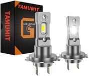 TAMUMIT Latest Upgraded H7 Bulb, 6500K White 20000LM Super Bright, 1:1 Size, CSP Chips H7 Fog Lights, No Adapter Required Easy Install, H7 Bulb High and Low Beam Non-polarity, H7 Bulbs Pack of 2 (H7)