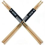HASTHIP® 5A Drum Sticks Maple Drumsticks, 2 Pair 16inch Drum Sticks Set, Wood Drumsticks Drum Accessories for Adults & Youth, Oval Wood Tip, Perfect for Pros and Beginners
