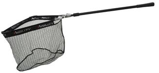 Shakespeare Agility Trout Net - Extendable Telescopic Net with Rubber Mesh and Rubber Grip for Fly Fishing - Brown and Rainbow Trout