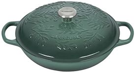 Le Creuset Olive Branch Collection Enameled Cast Iron Signature Braiser, 3.5 qt., Artichaut with Embossed Lid